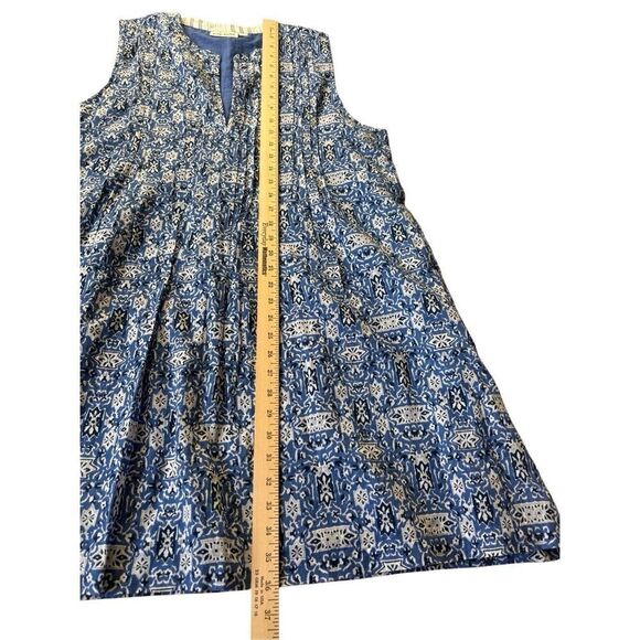 Roller Rabit Mini Dress size L Blue Sleeveless White Blue Lined A-Line - Picture 5 of 9